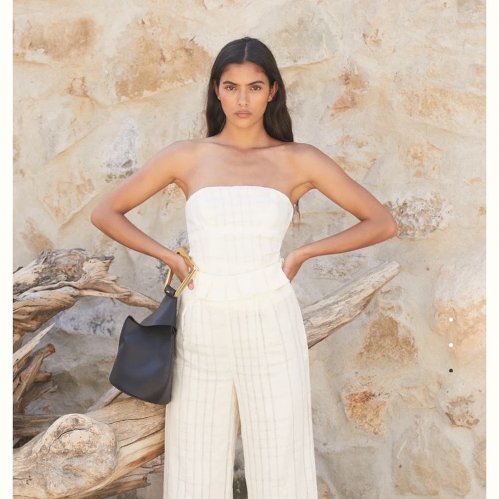 Cult Gaia Tiff Linon Strapless Top